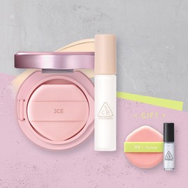 3CE Fitting Mesh Cover Cushion 11g SPF40, PA+++ + Skin Fit Cover Liquid Concealer 5.2g 2-piece set / 3CE 핏팅 메쉬 커버 쿠션 11g SPF40, PA+++ + 스킨 핏 커버 리퀴드 컨실러 5.2g 2종 세트