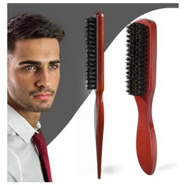 2PCS Boar Bristle Hair Brush/Slick Back Hair Brush/Beard Brush for Slicking Hair Beard/Hair Brush for Men Women