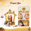 6.3" Nativity Scene with Lights - Hand Painted Nativity Sets