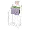 SSWBasics Tissue Paper Rack - White Wire - Floor Standing