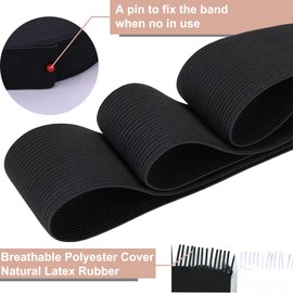 XKDOUS Elastic Band for Sewing, 0.75 Inch 16 Yards 2 Roll Knit Bands for Sewing Waistband and Pants Waist, High Elasticity(8 Yard White, 8 Yard Black)