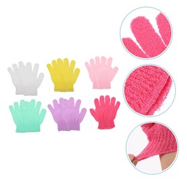 Outanaya 10Pcs Exfoliating Shower Mittens Dual Sided Body Scrubber Gloves for Deep Cleaning Safe for Skin for Home Hotel Dorm Use Promotes Circulation and Refreshes Skin
