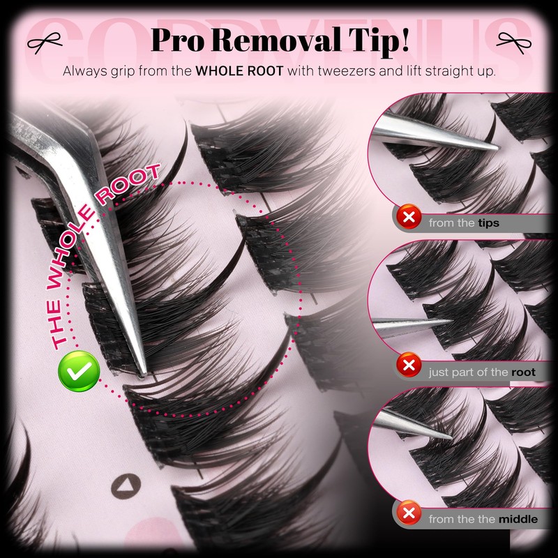 Pre-made Spikes Lash Clusters for DIY Cluster Eyelash Extensions