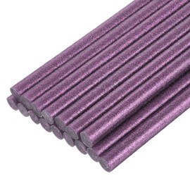 sourcing map Mini Hot Glue Gun Sticks 8-inch x 0.43-inch for Glue Gun, Glitter Purple 16pcs