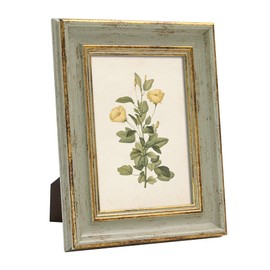 Sapowerntus Vintage 5x7 Picture Frame Gold Line Sage Green Distressed Photo Frames Set Antique Real Glass Wall Hanging Tabletop Display Home Decor Retro Shabby Chic Unique Gift