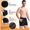 LUYIJIESHENG Men's Black Swim Trunks Quick Dry 5" Swimwear Bathing