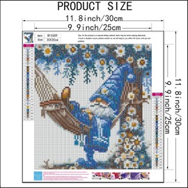 5D Diamond Painting Dwarf, DIY Diamond Painting for Adults Beginners, Diamond Painting Caricature, DIY Full Round Gemstone Crystal Art Diamond Painting, Wall Decoration for Home (30 x 30 cm)