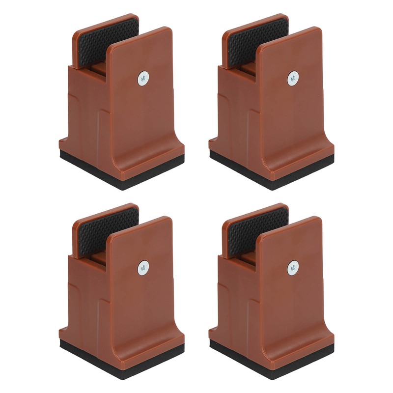 4pcs Adjustable Furniture Risers with Screw Clamp Rubber Bed Couch