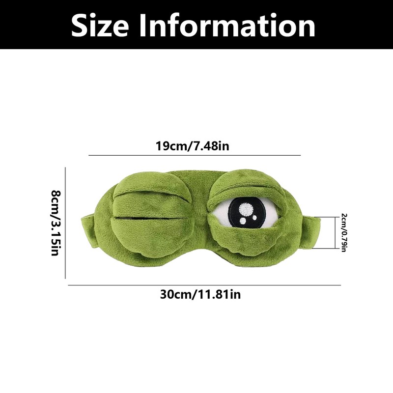 Funny Eye Mask, Funny Sleep Mask, Frog Eye Mask, 3D