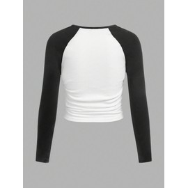 SOLY HUX Girl's Long Sleeve T Shirts Cute Graphic Tees Casual Teen Tops Preppy Back to School Clothes White Graphic 10Y