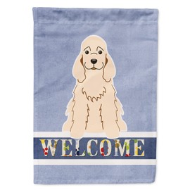 Caroline's Treasures BB5675GF Cocker Spaniel Buff Welcome Flag Garden Size, Small, Multicolor