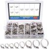 Glarks 100Pcs Adjustable 8-44mm Range 304 Stainless Steel Worm Gear