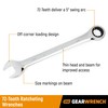 GEARWRENCH 12 Pt. Ratcheting Combination Wrench, 1-9/16" - 9044