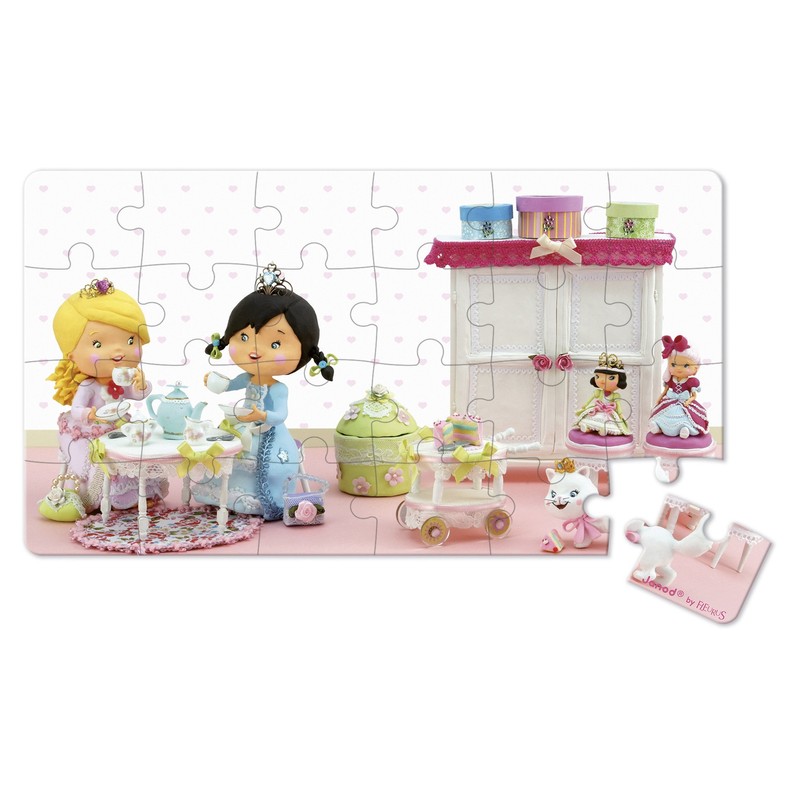 Janod Jura Toys J02770 Lovely Rose Plays The Princess Puzzle