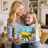 HOGOKIDS Cat School Bus Building Set with Light - 1319PCS