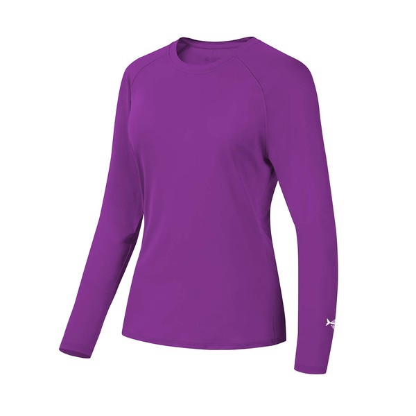 BASSDASH T-Shirt de Protection Solaire UV UPF 50+ pour Femme à Manches Longues pour la pêche, la randonnée, la Performance