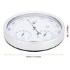 Generic Round Weather Station, Aluminum Alloy Wall Mount Barometer Thermometer