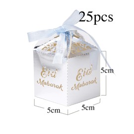 Pack of 25 Eid Mubarak Gift Boxes Ramadan Gift Boxes Paper Favor Box Islamic Muslim Eid Party Supplies