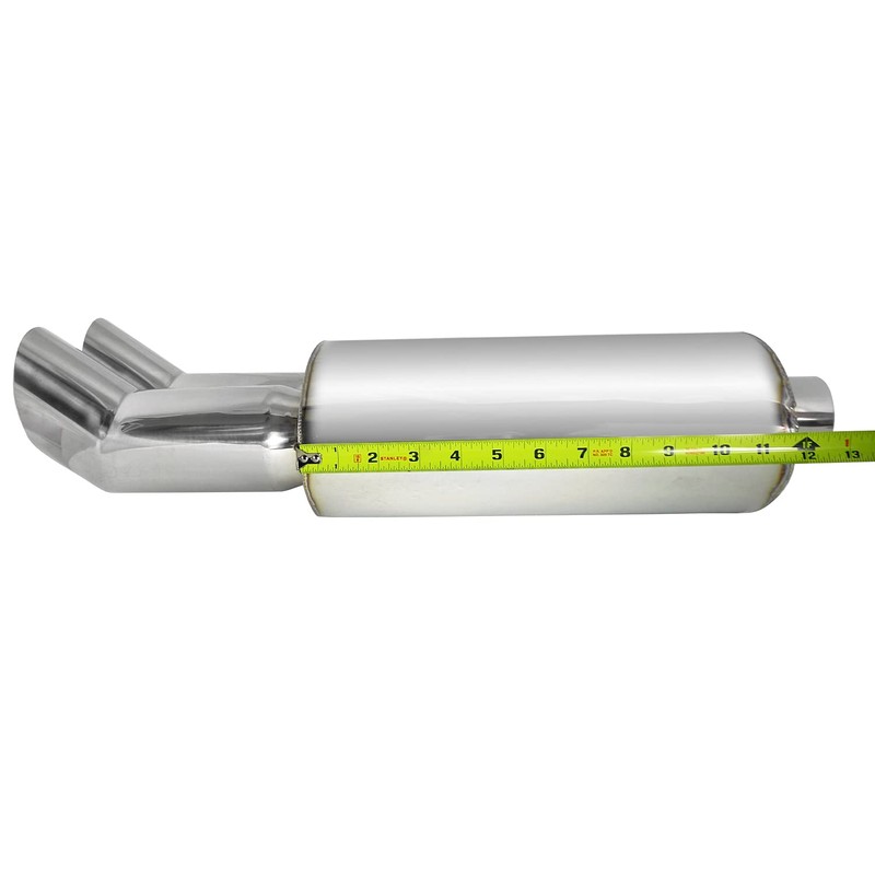 Spec-D Tuning Dual Slant Tip 3" Outlet 2.5" Inlet Stainless