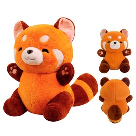 FENYW Roter Panda Kuscheltier 35cm Red Panda Plush Kawaii Panda Plüschtier, Kuscheltier waschbär,Flauschiger Stofftier Panda Stofftier Plüsch,Panda Puppen Kissen Geschenke für Kinder Weihnachten