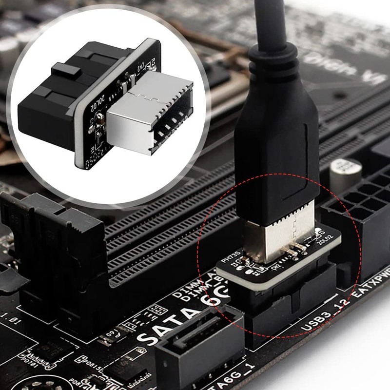 VOANZO USB Motherboard Adapter Type E to USB 3.0/Type C