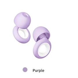 Be Quiet! Ear Plugs - Noise Reduction Earplugs for Sleep and Travel - Color: Purple