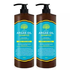 Shasha 대용량 아르간 오일 약산성 헤어 샴푸 1500ML X 2개 [샤샤 알로에 베라 앤 프로폴리스 샴푸 1500] Large Capacity Argan Oil Mildly Acidic Hair Shampoo 1500ML X 2 [Sasha Aloe Vera and Propolis Shampoo 1500]