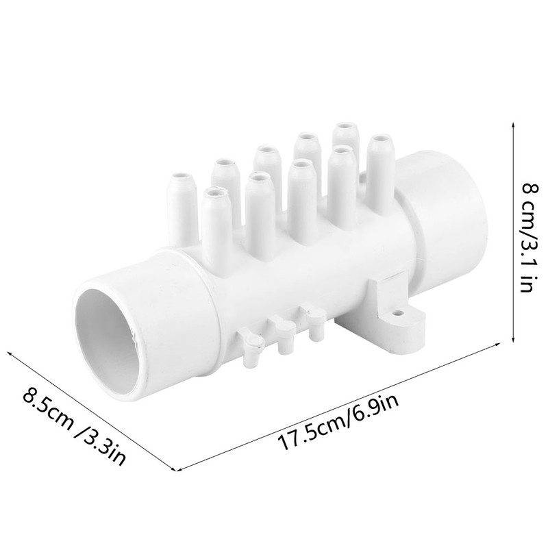 1.5in 10mm 10 Port PVC Pool Plumbing Manifold Hot Spring