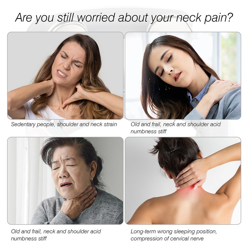 Cervical Massager 16 Modes USB Smart Pulse Heating 4 Head