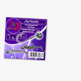 Jig Heads size 4 2g-6g SHARP Hooks Pike Drop Shot Perch Fishing Tackle Soft Lure (V03-3pcs size 4-3g [1/10oz] Big Fish Jig Heads)