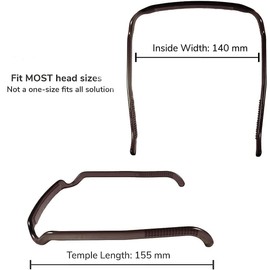 2Pcs Sunglasses Headband,Curly Thick Hair Headband,Makeup Headband for Man &Women,Medium Headbands Thick Hair Band Invisible Hair Hoop for Leisure and Exercise