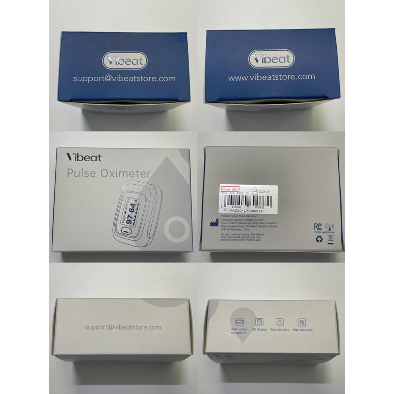 Fingertip Pulse Oximeter, Vibeat Portable SPO2 Monitor with Pulse Rate,