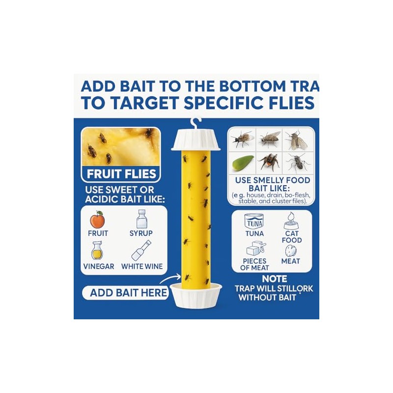 Fly Stick Sticky Fly Traps for Indoors and Outdoor Wasp