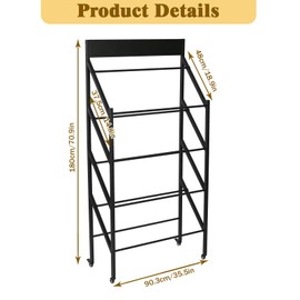 WYJREES Washing Hand Basin Display Rack, Free Standing Commercial Kitchen Sink Sample Stand with Wheels, Movable Double Slot Sink Storage Rack for Commercial Sites, Market Washbasin Storage Shelve
