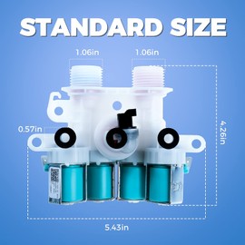 Mgoodoo W11165546 Washer Water Inlet Valve, Compatible With Maytag Whirlpool Kenmore Washing Machine Replaces W11096267, W10599423, W10758828, 33090105, W10599423, AP6284346, PS12348013, W11165546VP