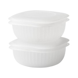 LIKE-IT LBK-21 2P Set of 2 Freezer Food Containers Warming with Steam, Clear, 5.6 - 7.1 oz (160 - 200 g), Rice Freezer Container (Moven/Dishwasher Safe, Made in Japan)