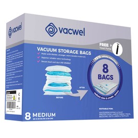 Vacuum Storage Bags for Clothes, Packing & Storage, Space Bags (8x Small Vacuum Space Bags)