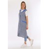 Schuerzenfabrik Button Gown Women's Mixed Fabric Checked Apron Sleeveless Cooking