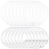 Abaodam 24 PCS Clear Plastic Shower Curtain Rings, Easy Snap
