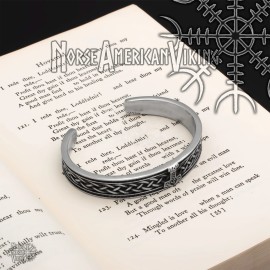 Norse American Viking Viking Mjolnir Thor's Hammer Cuff Bracelet 316L Stainless Steel