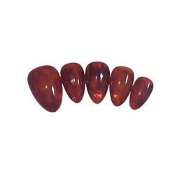 Amber Seok Handmade Nail Tips - Square (Length - part can be deleted by changing parts) / 호박석 수제네일팁 - 스퀘어(길이감-파츠변경일부삭제가능)