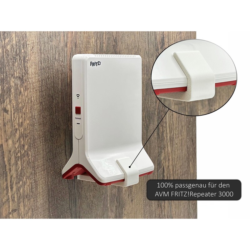 Wall Mount for AVM Fritz! Repeater 3000 with Mounting Material