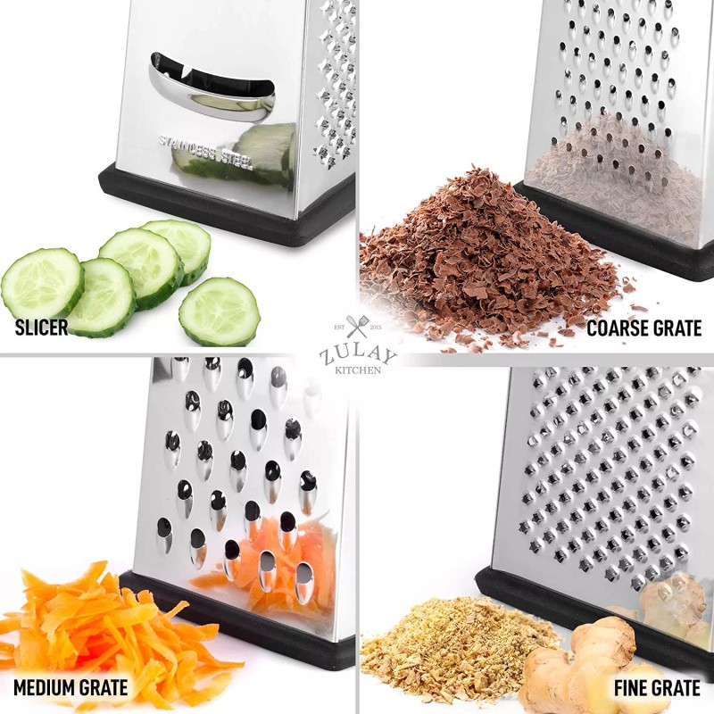 Zulay Cheese Grater with Easy Grip Handle