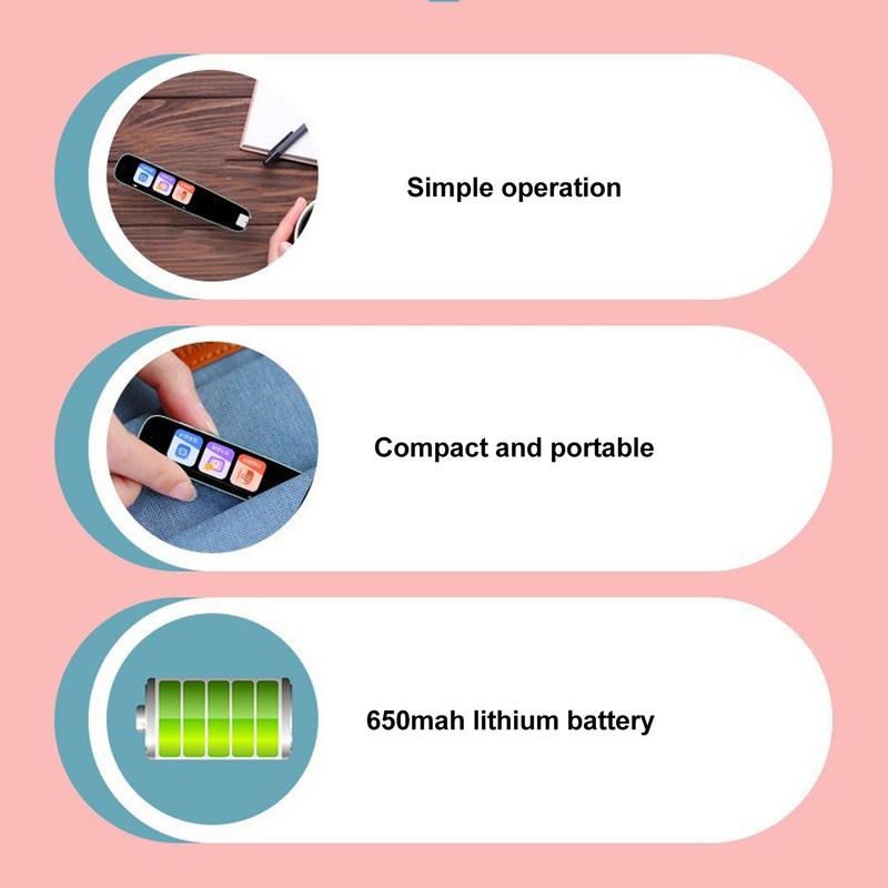Scanning Reading Pen English Learning Touch Screen Translation Dictionary Pen