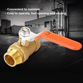 Garosa Ball Valves Air Compressor Brass Shut Off Switch Pipe Ball Washer Accessories Valve Male and Female Thread 1/2"BSP DN15 Pipe Fitting for Water