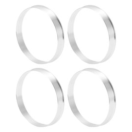 INFINAUTO Car Wheel Hub Centric Rings OD 65.1mm to ID 63.4mm Wheels Center Shaft Shock Absorbing Hubrings Aluminum Alloy Silver Tone Durable