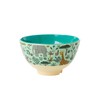 Jungle Animals Print Small Melamine Bowl Green
