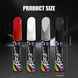 QZTYTY Touch Up Paint for Cars, Car Scratch Repair, Car Remover Scratch Paint Pen Car Touch Up Paint Fill Paint Pen, Universal Car Accessories Paint Chip Repair for Erase Car Scratches (White)