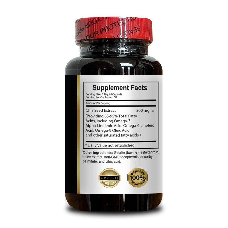 CHIA SEED SUPPLEMENT chia Seeds Organic, Plant Based Omega -