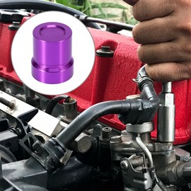 Motoforti Car Solenoid Valve Protection Cover Cap, for Honda B-series, Aluminum Alloy, Purple